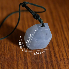 Blue Chalcedony Polyhedron Fidget Pendant – Charm — view 2