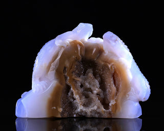 Blue Chalcedony Twin Lizards Geode
