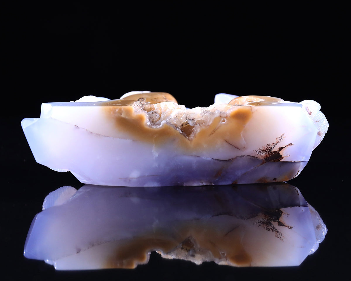 Blue Chalcedony Twin Lizards Geode