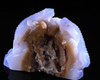 Blue Chalcedony Twin Lizards Geode