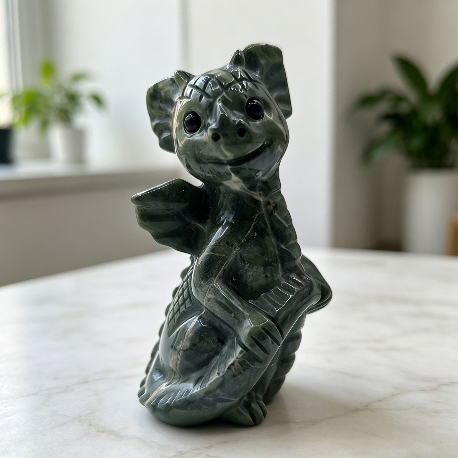 Jiulong Jade Flying Dragon Baby Jade - Natural Jade Stone Carving — view 8