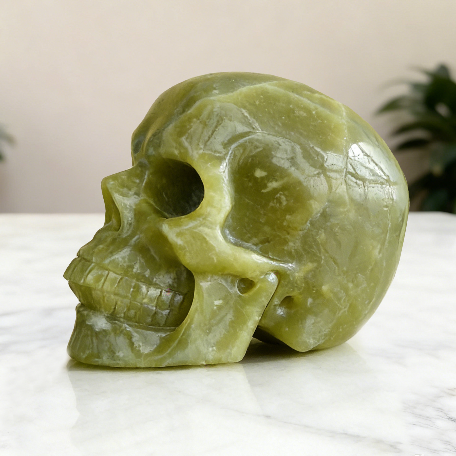 4.5 Inch Serpentine Crystal Skull — view 7