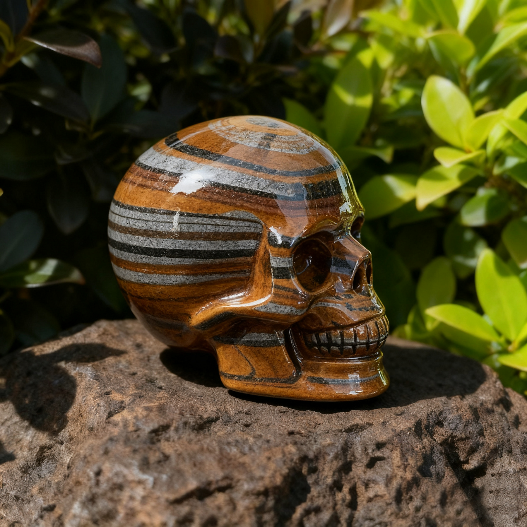 3 Inch Tiger Iron Crystal Skull — view 3