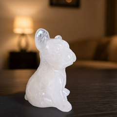 Angola Quartz Puppy Carving – Animal Sculpture — view 6