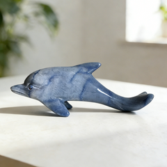 Blue Aventurine Dolphin Carving – Sculpture — view 4