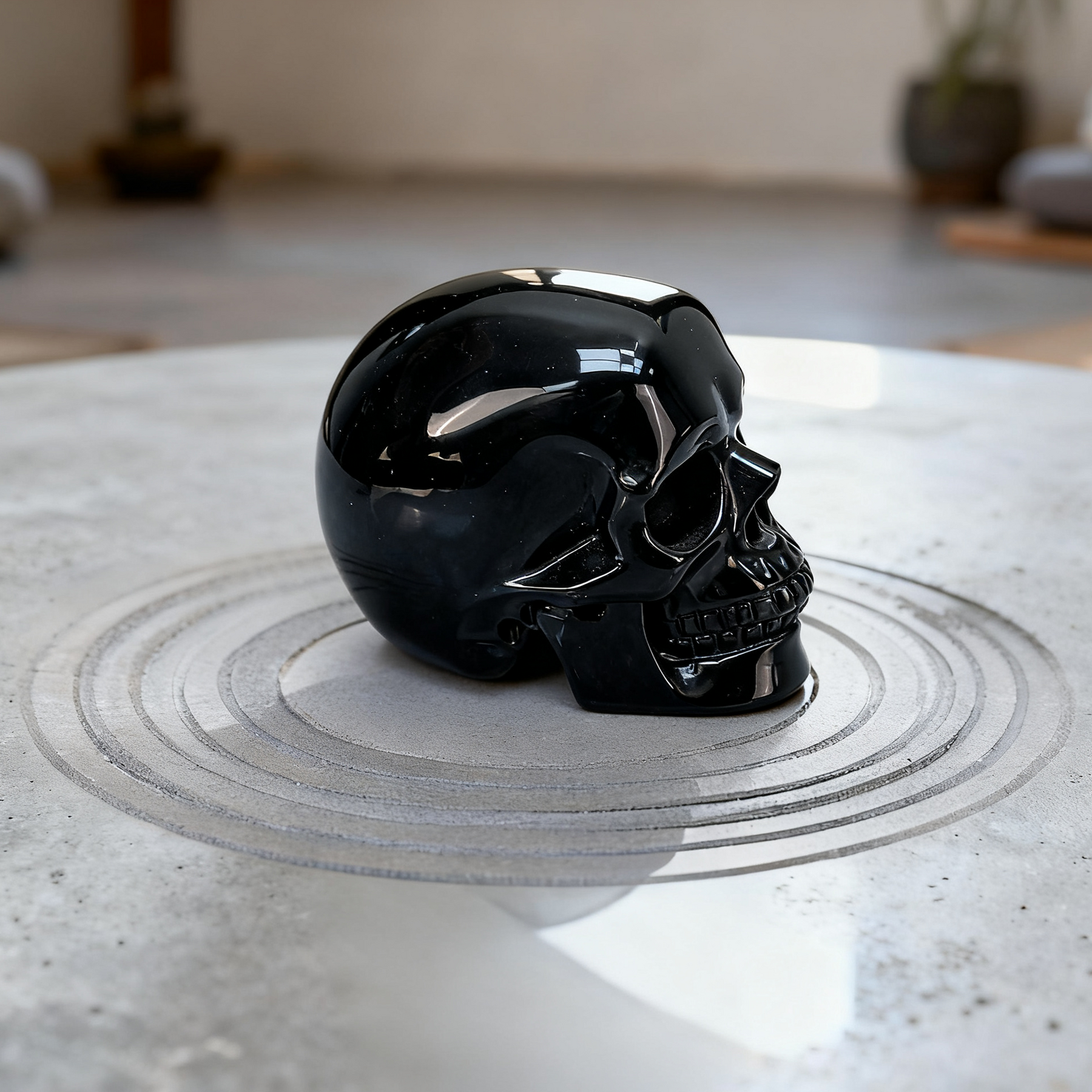 4.5 Inch Obsidian Crystal Skull – Protection Stone — view 3
