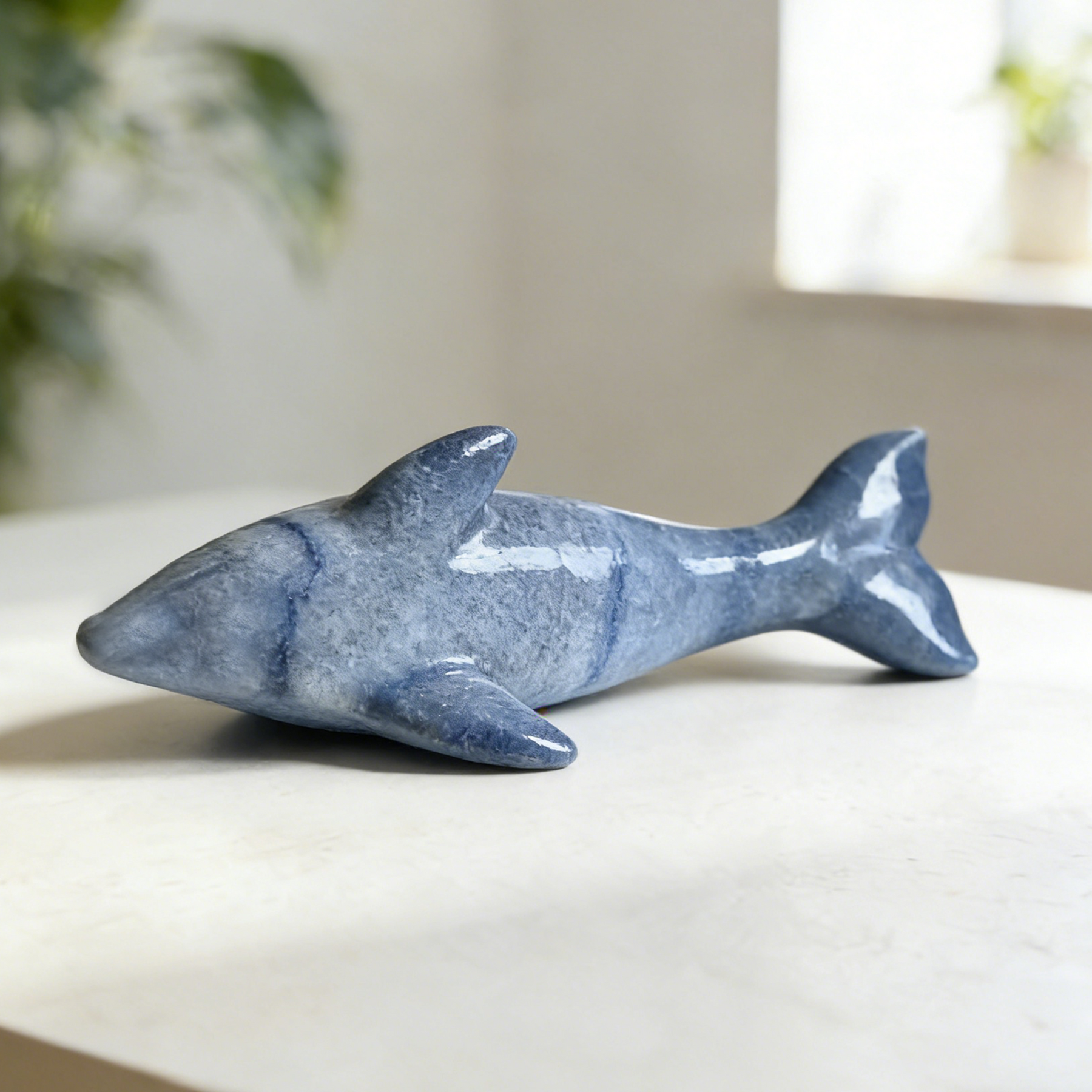 Blue Aventurine Dolphin Carving – Sculpture — view 8