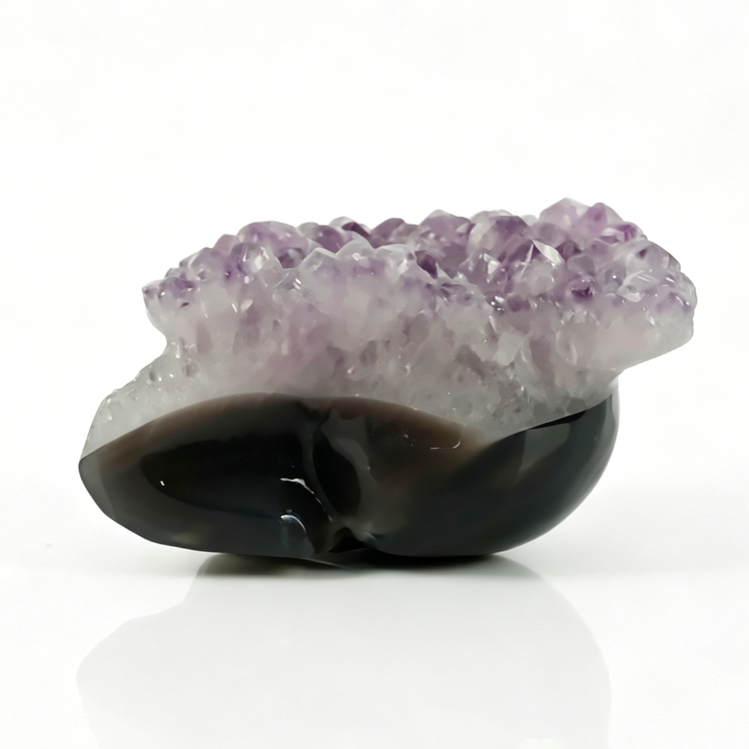 5 inch Amethyst Cluster Skull — view 5