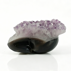 5 inch Amethyst Cluster Skull — view 5