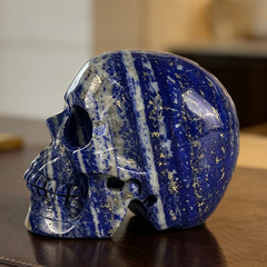 4.5 inch Lapis Lazuli Crystal Skull — view 6