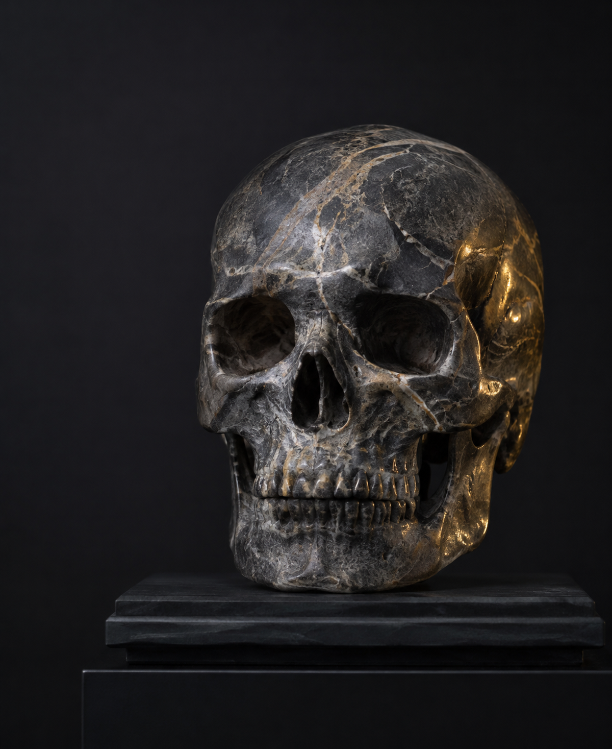 Natural stone skull documented as a LITHMORA archive object