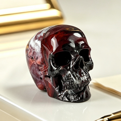 3 Inch Red Crazy Lace Agate Crystal Skull — view 1