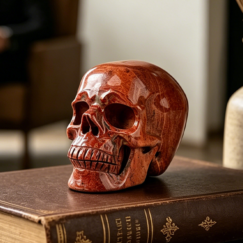 3 Inch Red Jasper Crystal Skull — view 1