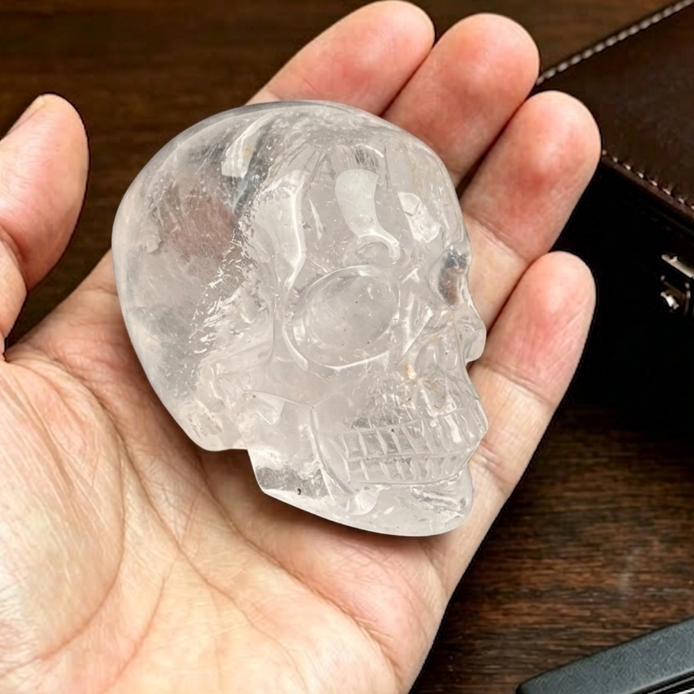 2 Inch Clear Quartz Crystal Skull – Skull — view 1