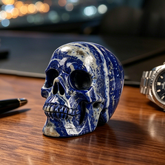 3 inch Lapis Lazuli Crystal Skull — view 1