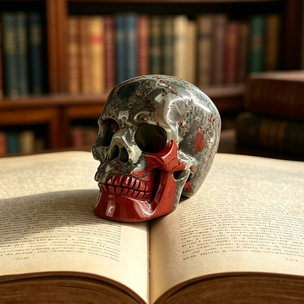 3 Inch African Bloodstone Crystal Skull — view 1
