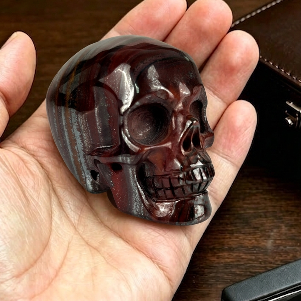 2 Inch Tiger Iron Crystal Skull – Skull — view 1