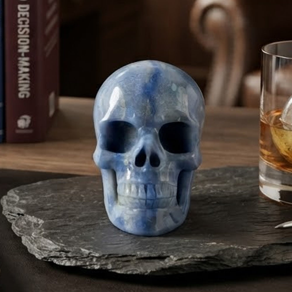 3 Inch Blue Aventurine Crystal Skull — view 1