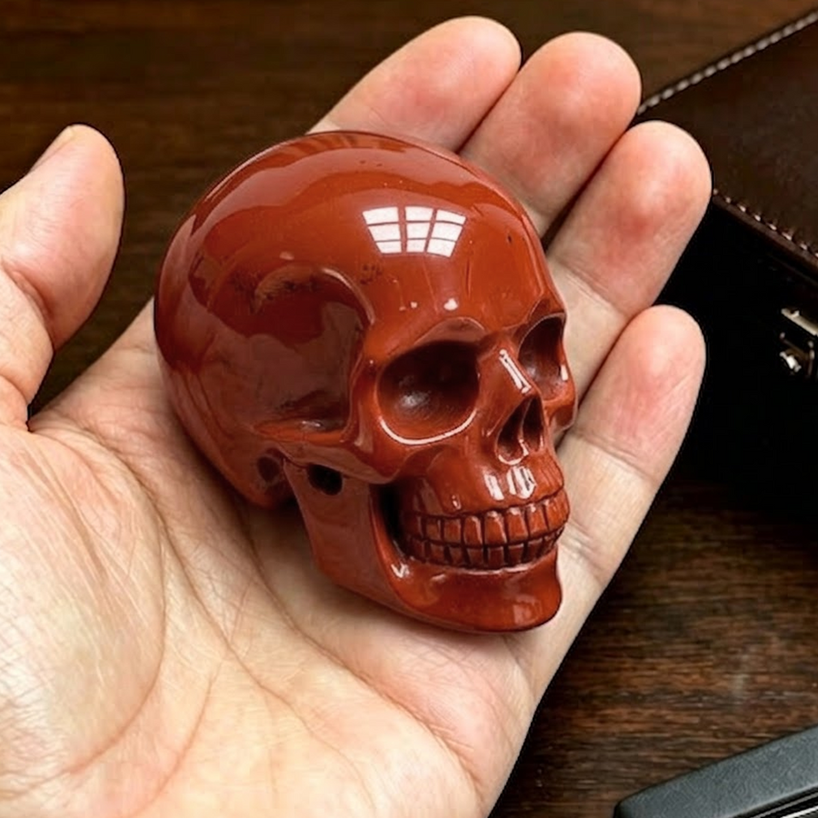 2 Inch Red Jasper Crystal Skull — view 1