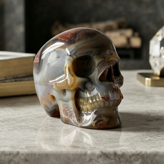 3 Inch Volcanic Agate Crystal Skull — view 1
