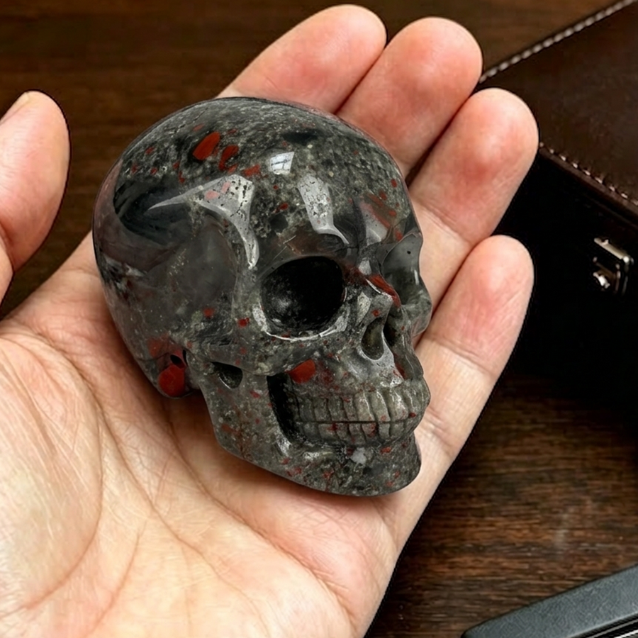 2 Inch African Bloodstone Crystal Skull – Skull — view 1