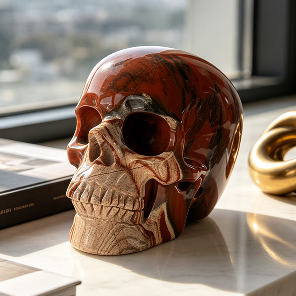 4.5 Inch Red Jasper Crystal Skull — view 1