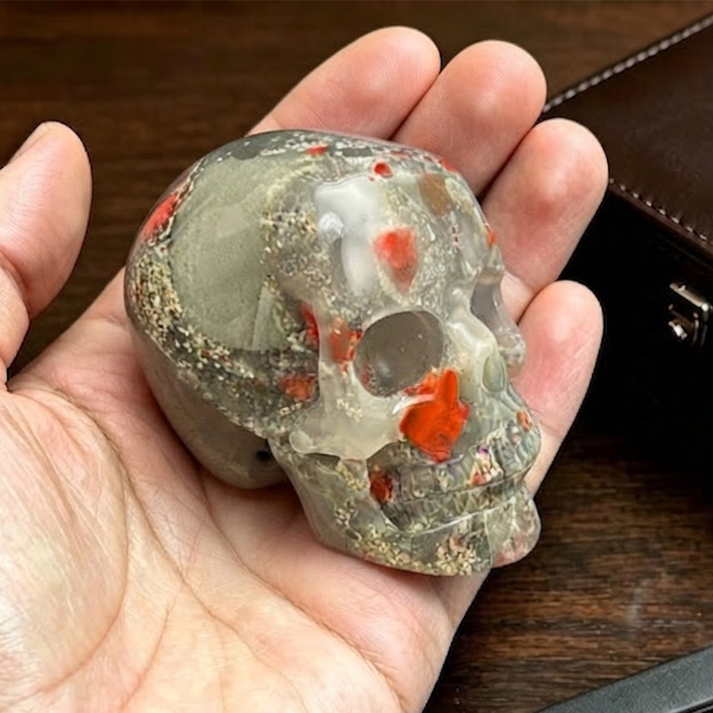 2 Inch African Bloodstone Crystal Skull – Skull — view 1
