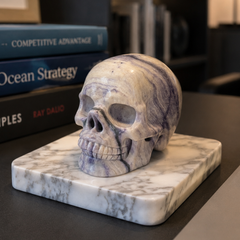 3 inch Purple Peacock Stone Crystal Skull - Gemstone — view 1