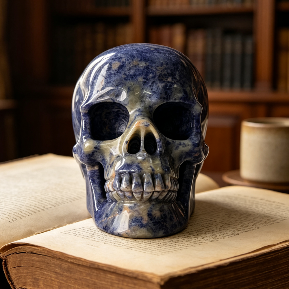 4.5 Inch Blue Lace Agate Crystal Skull — view 1